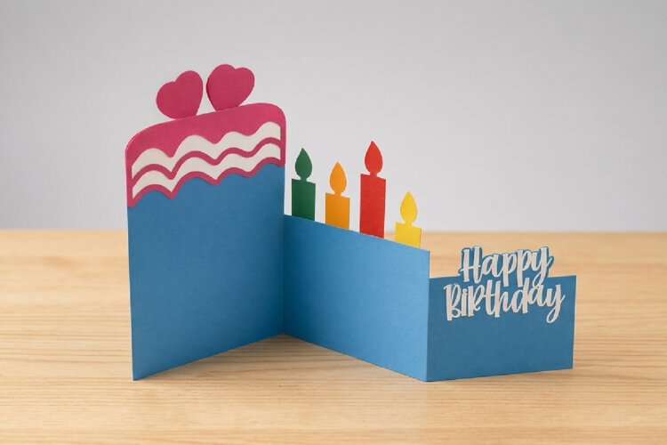 3D Birthday Accordion Card example image 1