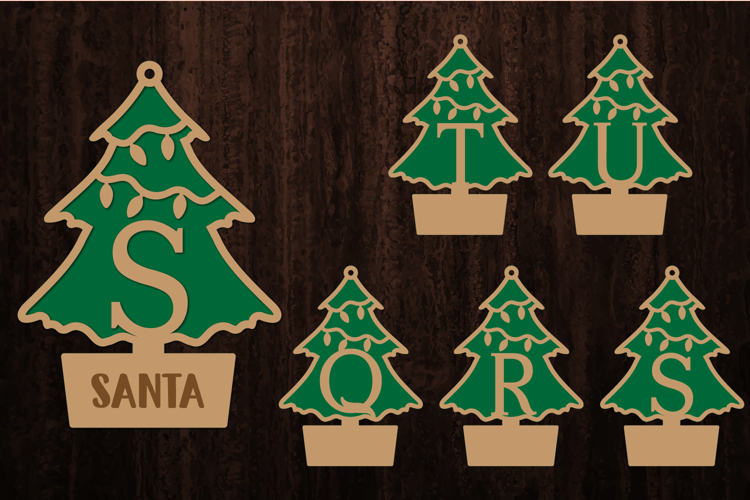 Christmas Alphabet, Christmas Letters, Christmas Monogram