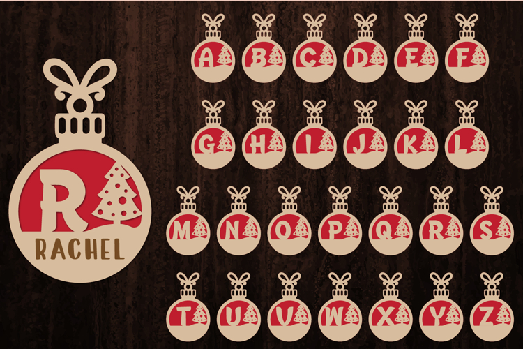 Christmas Alphabet Bundle, Christmas Balls, Christmas Laser