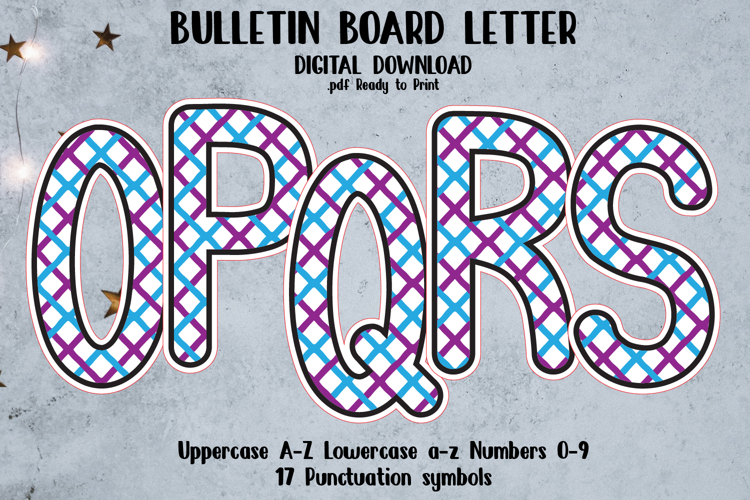 Bulletin Board Alphabet Letters Decor Ready to Print