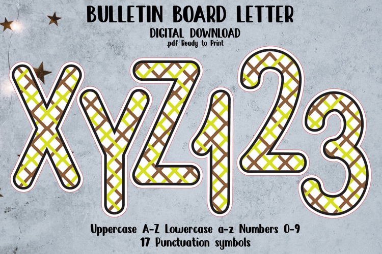 Bulletin Board Alphabet Letters Decor Ready to Print