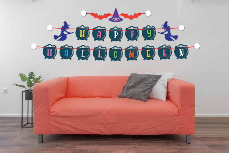 Halloween Banner Laser cut, Home Decor
