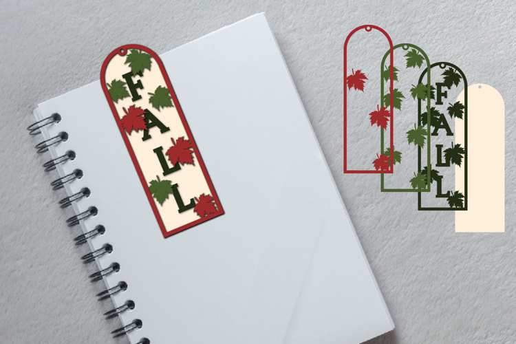 Fall Bookmark Papercut Layered