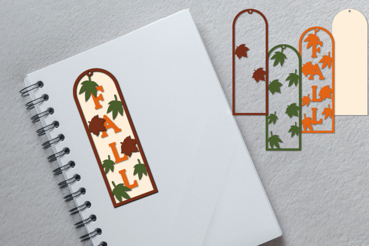 Fall Bookmark Papercut Layered example image 1