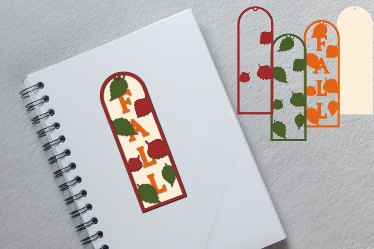 Fall Bookmark Papercut Layered