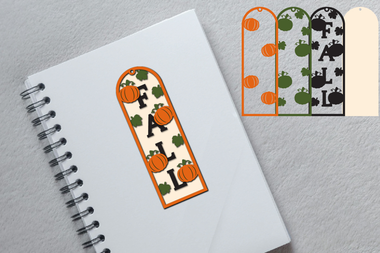 Fall Bookmark Papercut Layered
