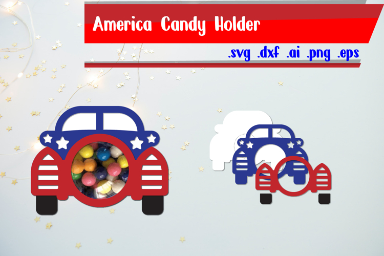 America Patriotic Candy Holder example image 1