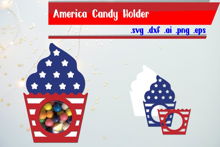 America Patriotic Candy Holder