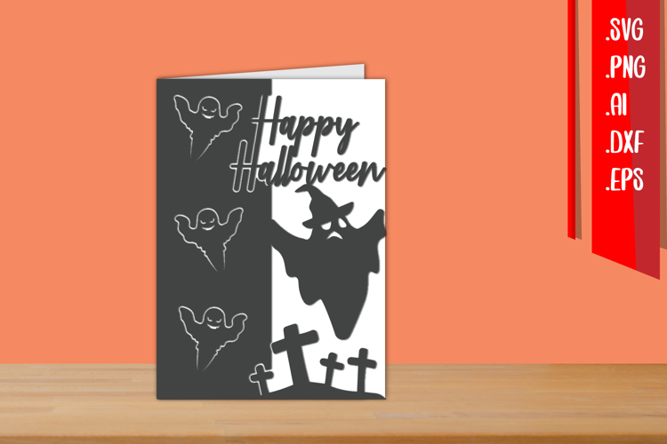 Halloween Card, Halloween Paper cut, Halloween cut files
