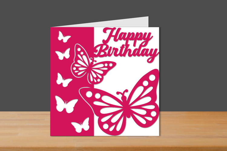 Birthday Papercut Card, Birthday Card, Birthday Cut files