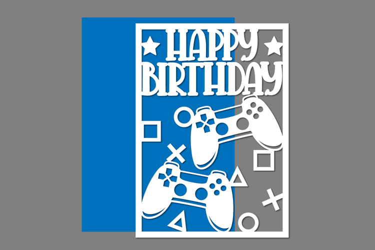 Happy Birthday Gamer, Gamer Birthday Papercut