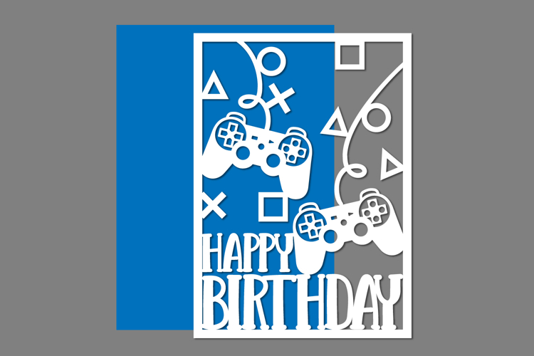 Happy Birthday Gamer, Gamer Birthday Papercut