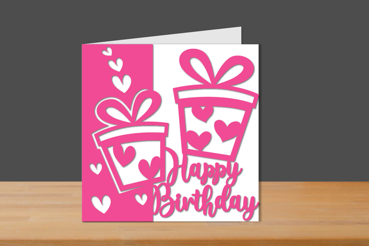 Birthday Papercut Card, Birthday Card, Birthday Cut files