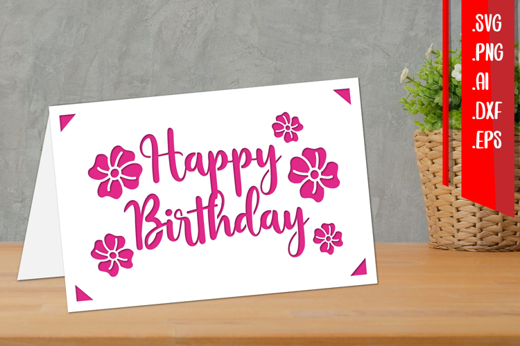 Simple Birthday Card, Birthday Insert Card, Cricut Insert