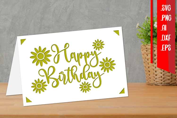 Birthday Insert Card, Simple Birthday Card
