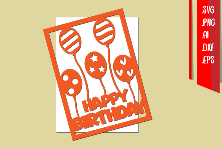 Happy Birthday Papercut, Birthday Cut Files