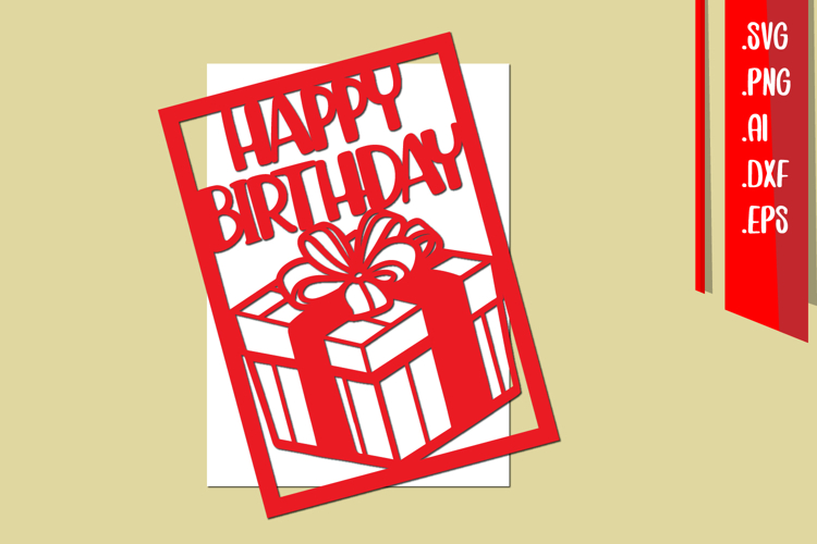 Happy Birthday Papercut, Birthday Cut Files