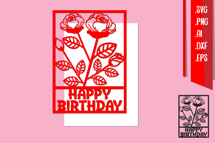 Happy Birthday Template, Birthday Card, Birthday Papercut
