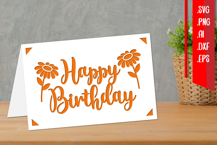 Simple Birthday Card, Birthday Insert Card, Cricut Insert