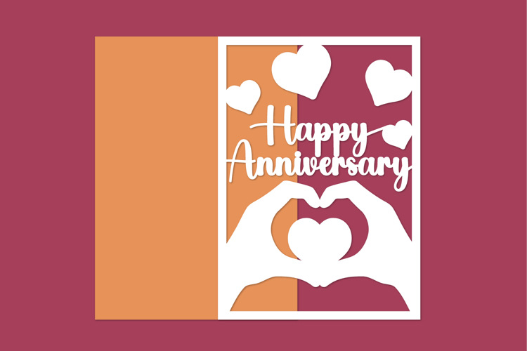 Happy Anniversary, Anniversary Card Papercut