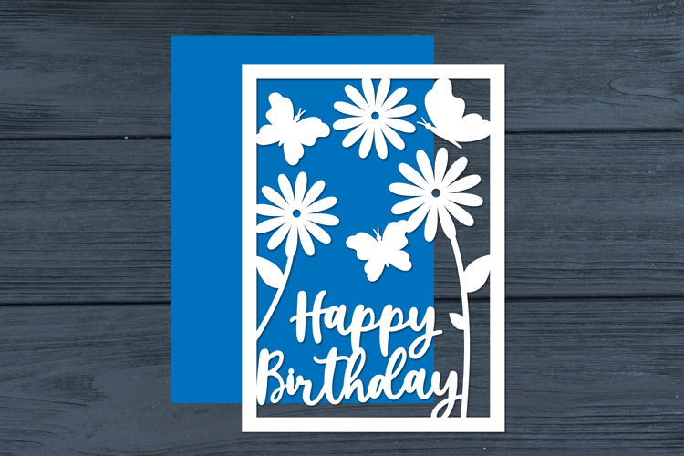 Happy Birthday Flowers Cut files