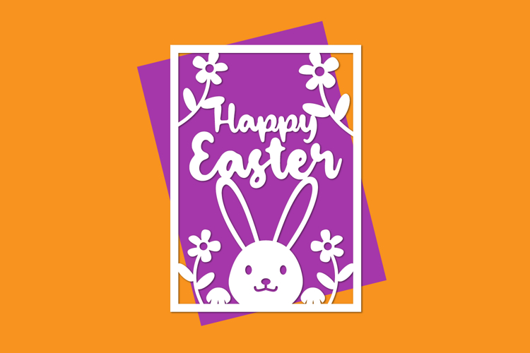 Happy Easter Papercut, Easter Card, Happy Easter Cut files