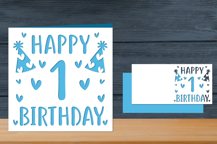 1st Happy Birthday Papercut Card