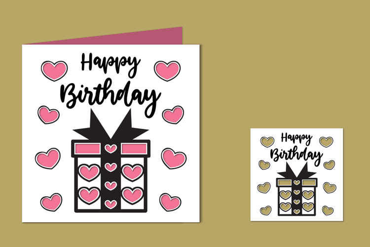 Happy Birthday Print and Cut Card