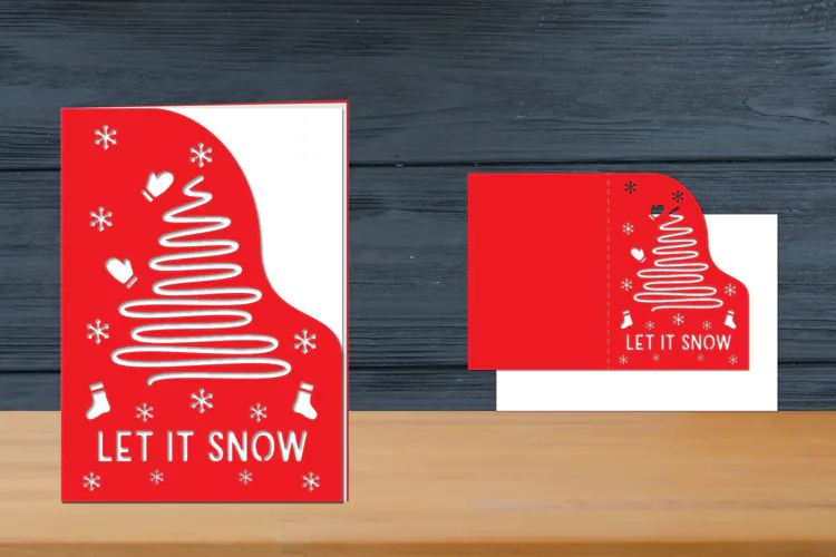 Let it snow, Christmas Card Template