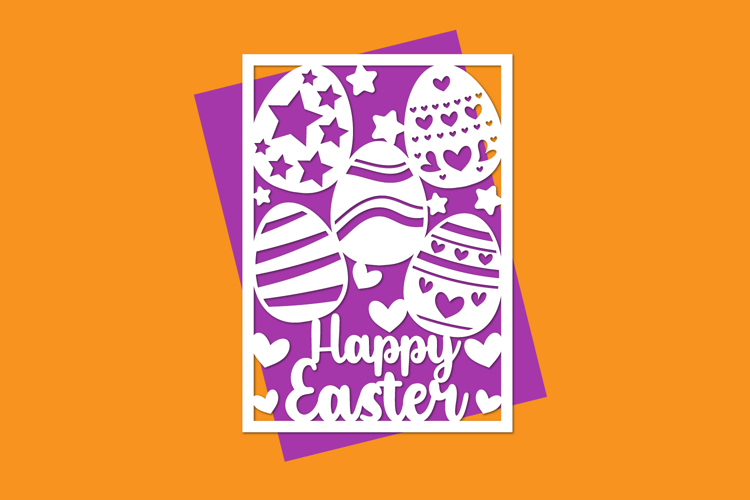 Happy Easter Papercut, Easter Card, Happy Easter Cut files