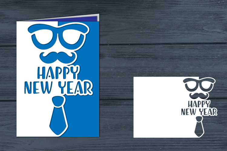 Happy New Year Card , Happy New Year Papercut