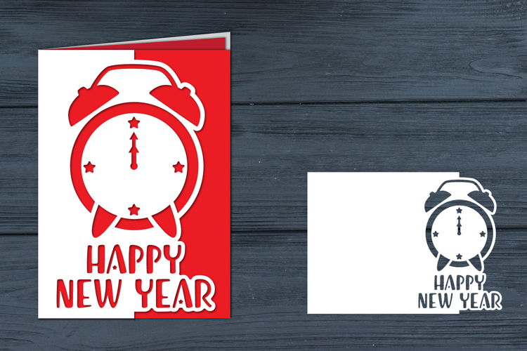 Happy New Year Card , Happy New Year Papercut Cricut svg