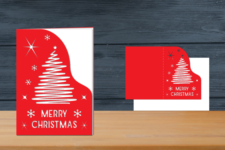 Christmas Card Template Papercut