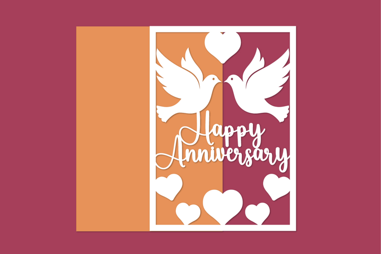 Happy Anniversary, Anniversary Card Papercut