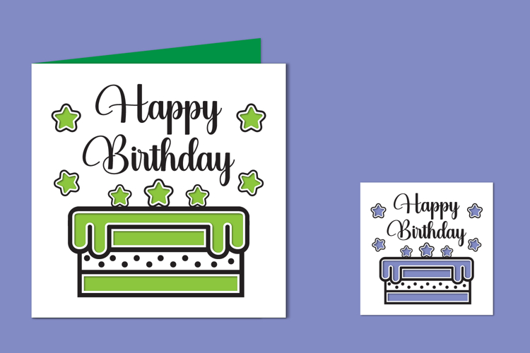 Happy Birthday Print and Cut Card