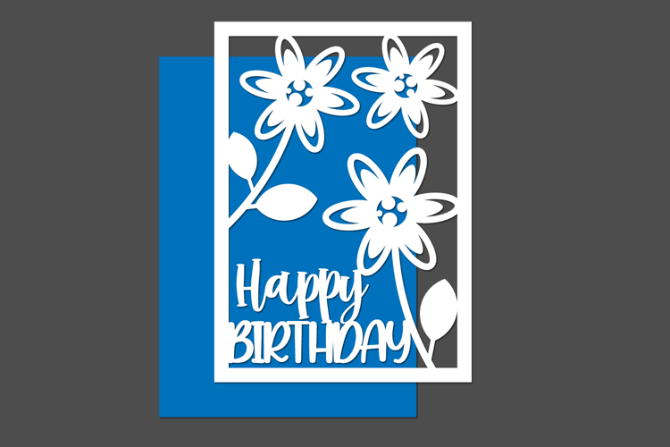 Happy Birthday Flowers Cut files