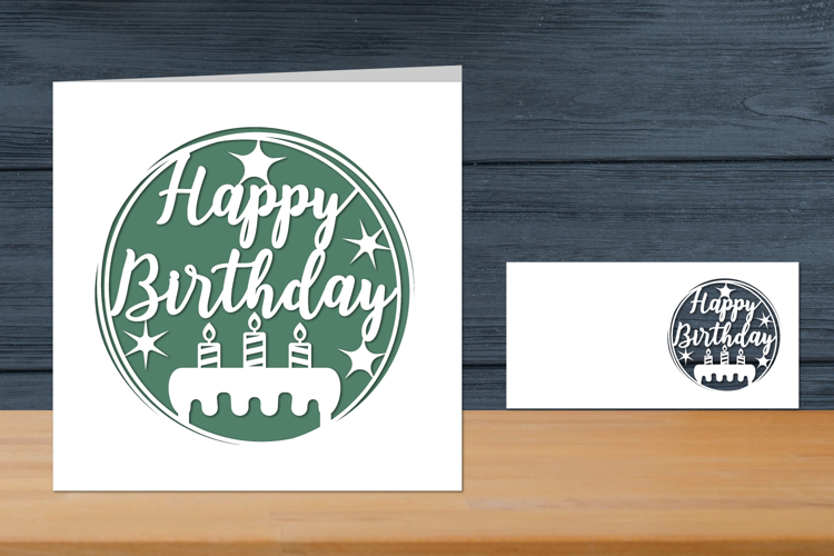 Happy Birthday Papercut Card example image 1