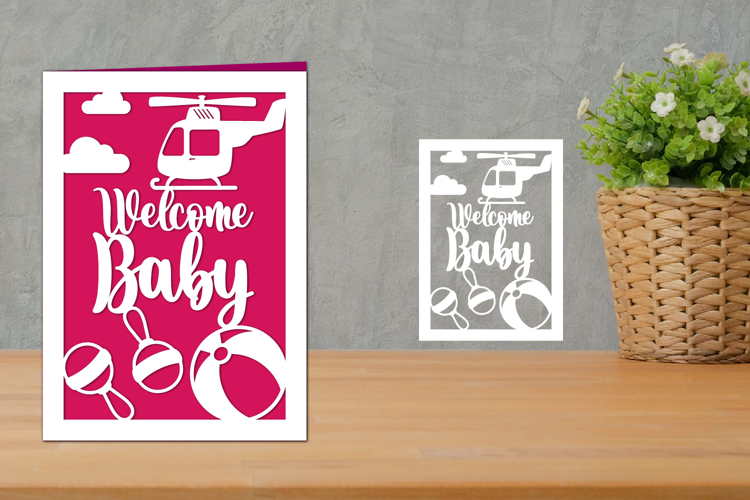 Welcome Baby Card, Baby Shower Card
