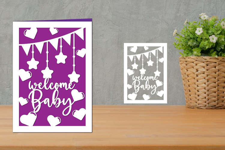 Welcome Baby Card, Baby Shower Card