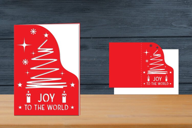 Christmas Card Template, joy to the world example image 1