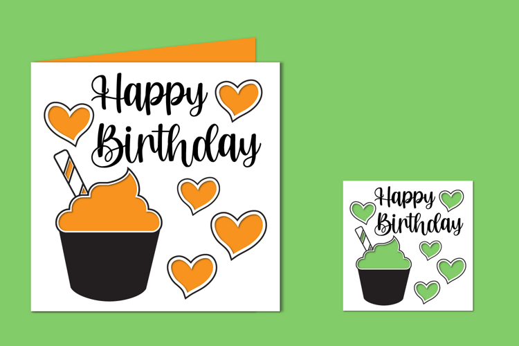 Happy Birthday Print and Cut Card