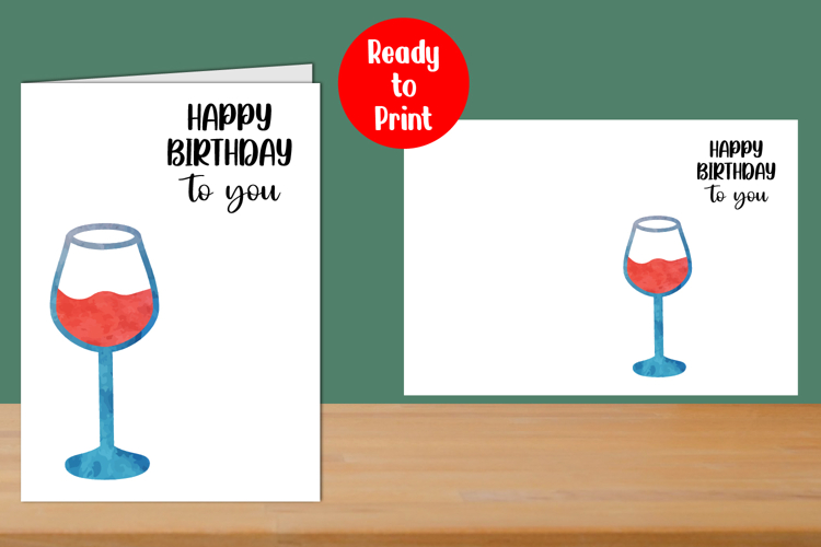 Happy Birthday to you Watercolor Printable Card