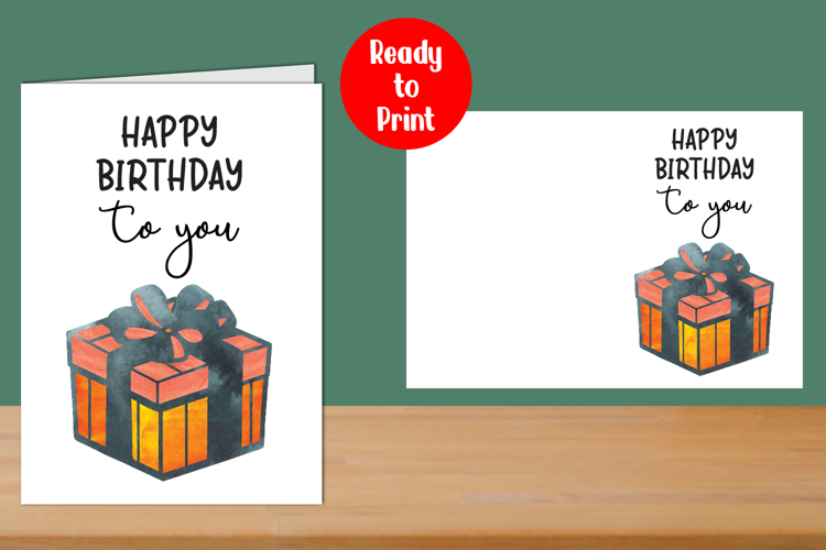 Birthday to you Watercolor Printable Card
