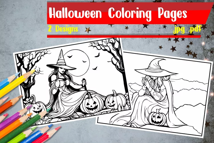 Halloween Coloring Pages | Witch Coloring Pages