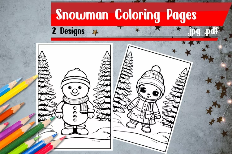 Snowman Coloring Pages | Winter Coloring Pages | Christmas