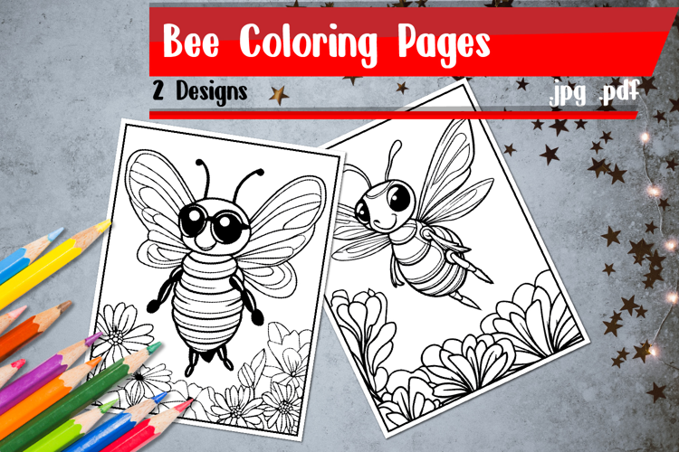 Bee Coloring Pages | Bee Coloring Book