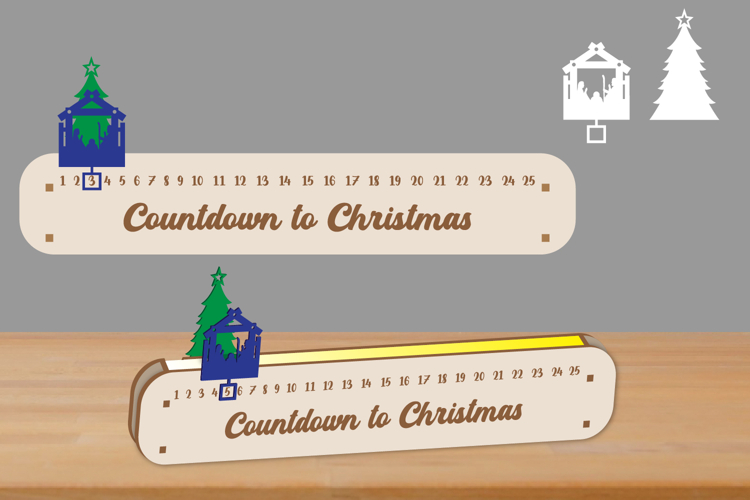 Christmas Countdown - Day Until Christmas svg - Holly Night