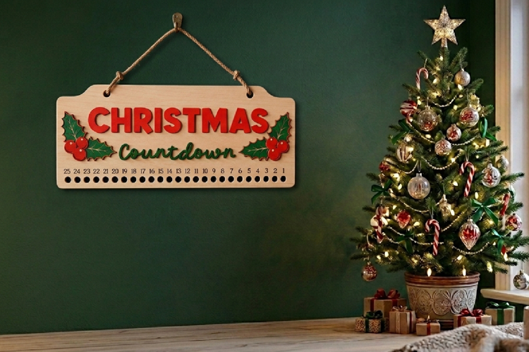 Christmas Countdown | Candy Cane Christmas Calendar