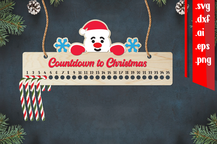 Christmas Countdown | Candy Cane Christmas Calendar
