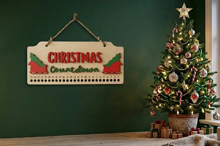 Christmas Countdown | Candy Cane Christmas Calendar